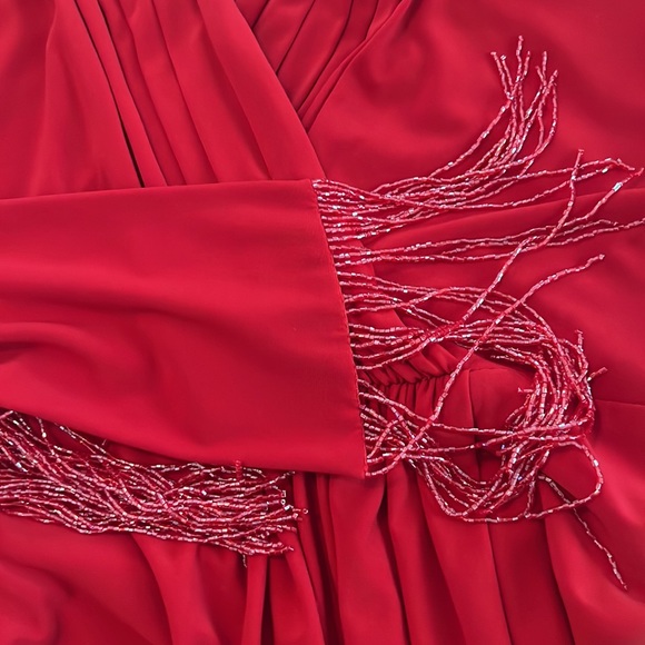 TADASHI RED GOWN - Picture 3 of 6